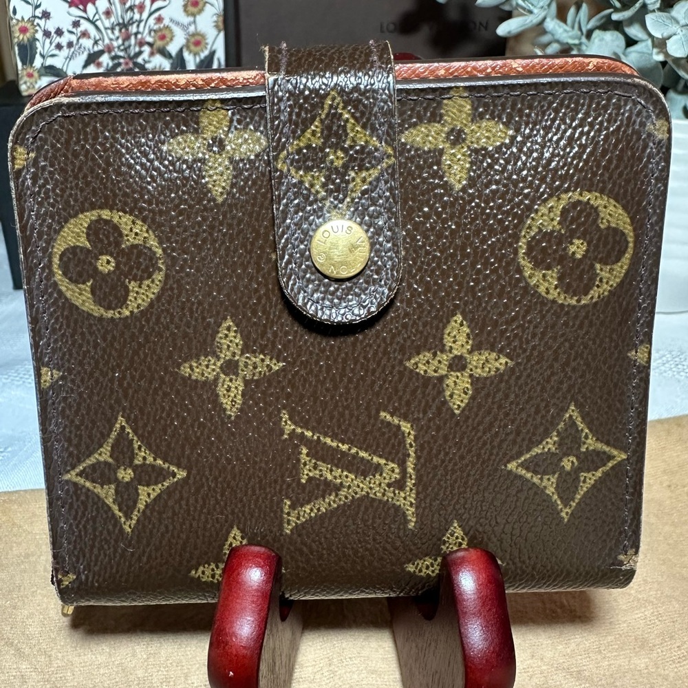 Louis Vuitton Monogram compact wallet with zipper coin compartment